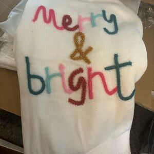 Letter Embroidered Christmas Sweater size Lg